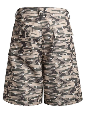 Men S Camouflage Cargo Capris in Green Camouflage