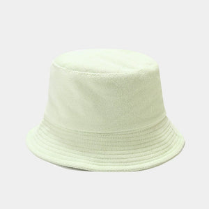 hat in mint green featuring ribbed brim and bucket fit