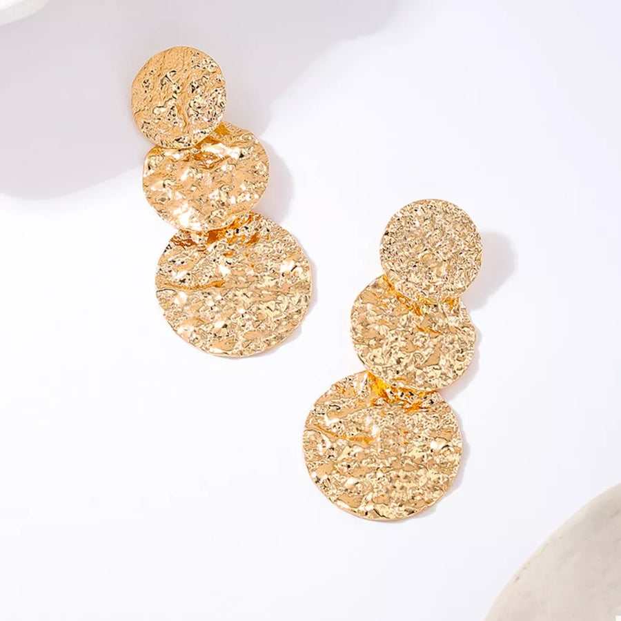 18K Gold-Plated, Alloy Care instructions: Avoid wearing during exercise, as swea earrings in gold with N/A silhouette