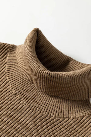 classic sweater vest in olive with mock neck