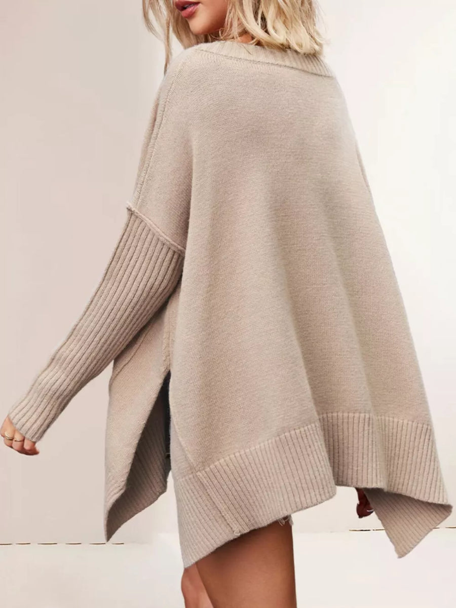 100% polyester Care instructions: Machine wash cold v-neck sweater in Yellowish Green with relaxed silhouette