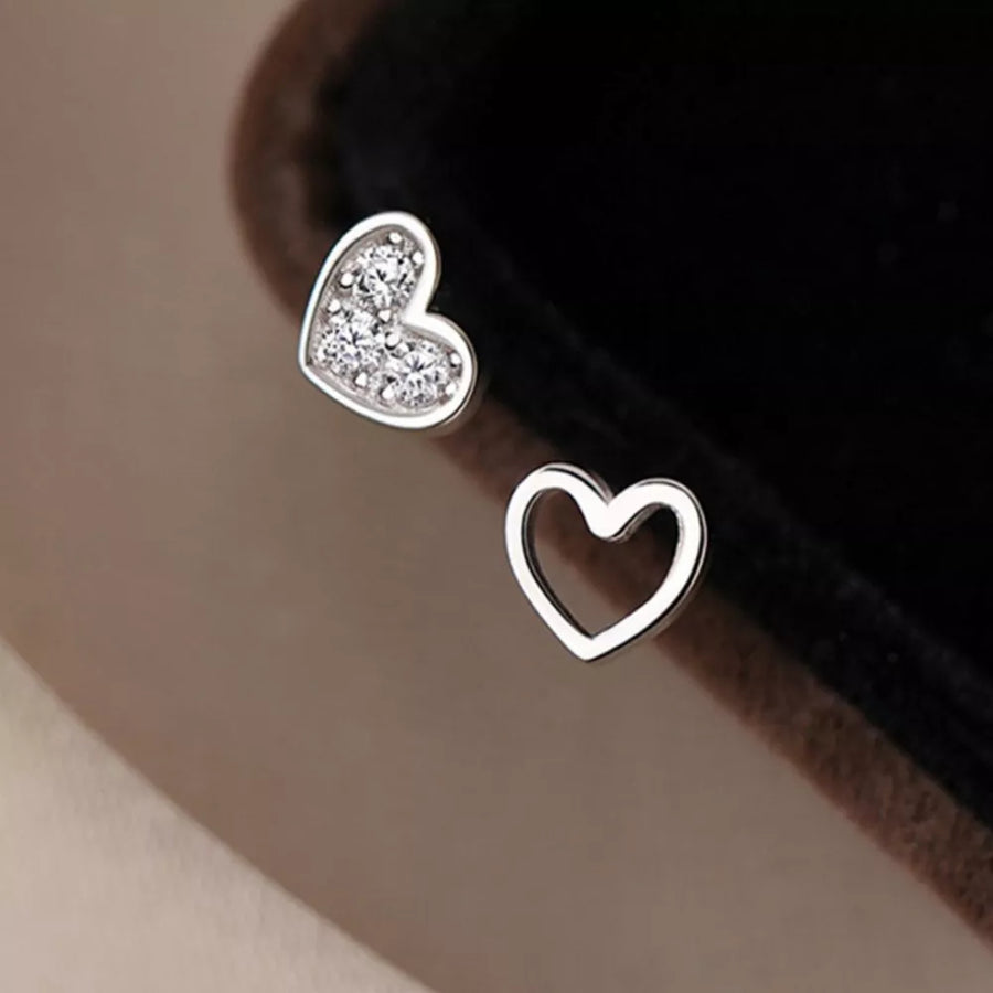 silver earrings with 0.4 inches and post-back