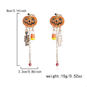 earrings featuring novelty in orange with 18K Gold-Plated, Alloy, Resin, Copper, Rhinestone Care instructions: Avoid weari