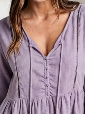 peplum top in Gray