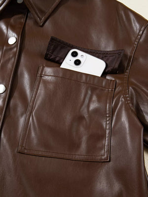 chocolate brown leather jacket