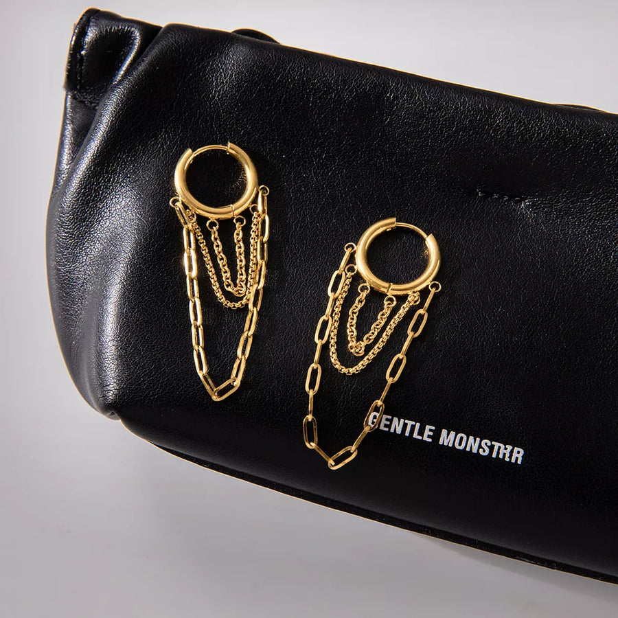 earrings in Gold with gold-plated and short drop