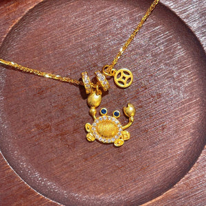 gold necklace with choker and clasp