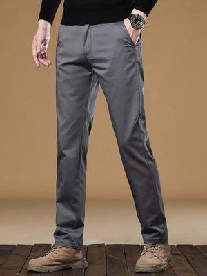 Dark Gray with Men's Stretch Fit Casual Pants