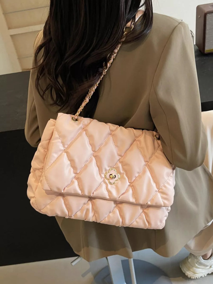Quilted Chain Shoulder Bag option 5