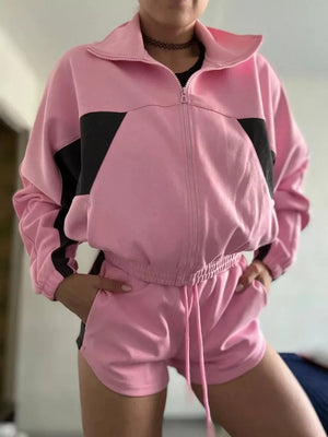 Zip-up Mini Long-sleeve Jacket in Pink, view 20