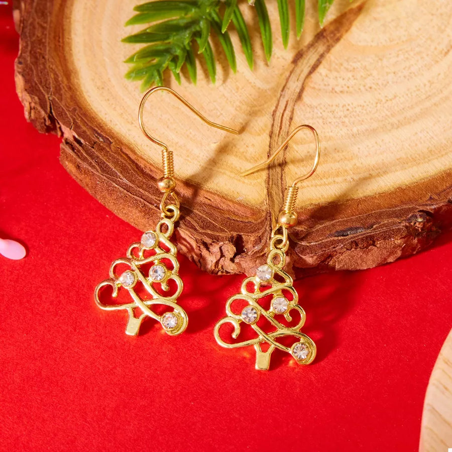 18K Gold-Plated, Alloy, Rhinestone Care instructions: Imported Size &amp earrings in Gold with dangle silhouette