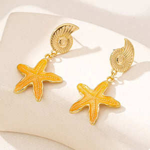 gold earrings with 2 inches and post-back