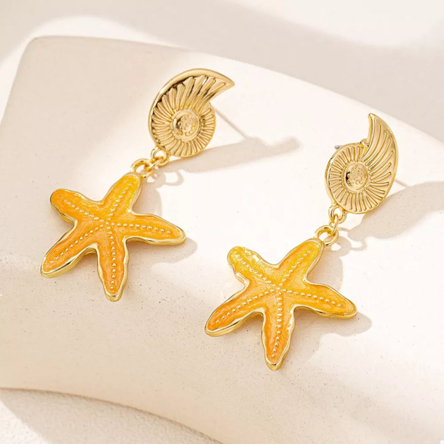 gold earrings with 2 inches and post-back