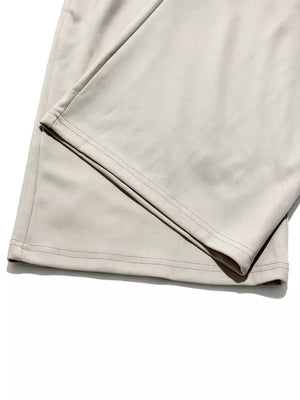 modern jumpsuit in beige with v-neck