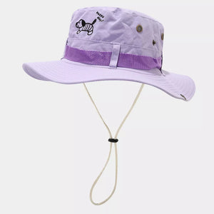 hat in lavender featuring embroidered and structured fit