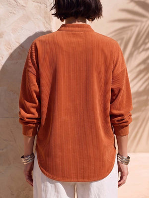 100% polyester Care instructions: Machine wash cold sweatshirt in Orange with relaxed silhouette