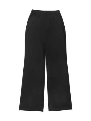 pants set in black with buttoned and hip-length