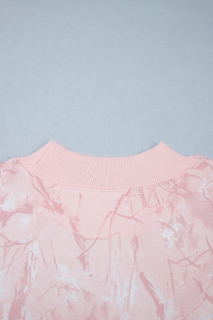 pajama set in Dusty Pink with camouflage and plus-size
