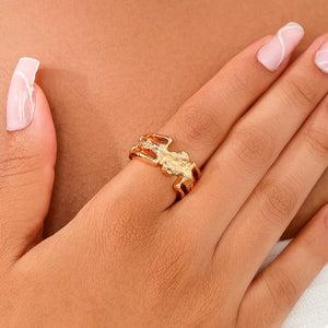 ring in gold featuring gold-plated and fitted fit