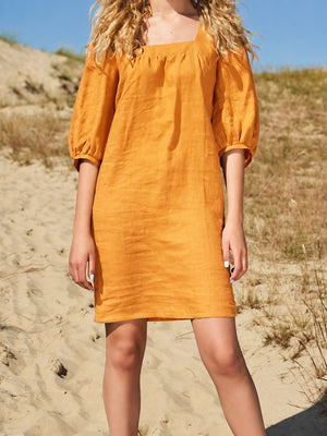 mini dress in Green with seam detail and mini