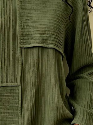 Pink blouse with hip-length and pullover
