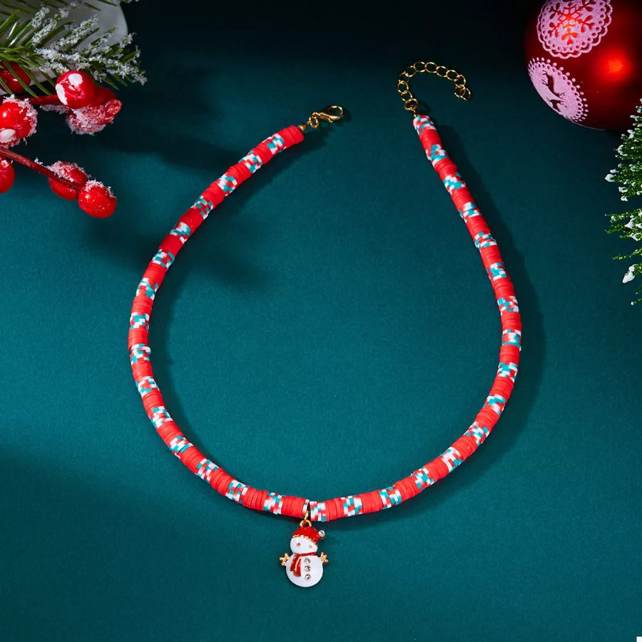 18k Gold-plated Christmas Pendant Necklace in Style D with pendant