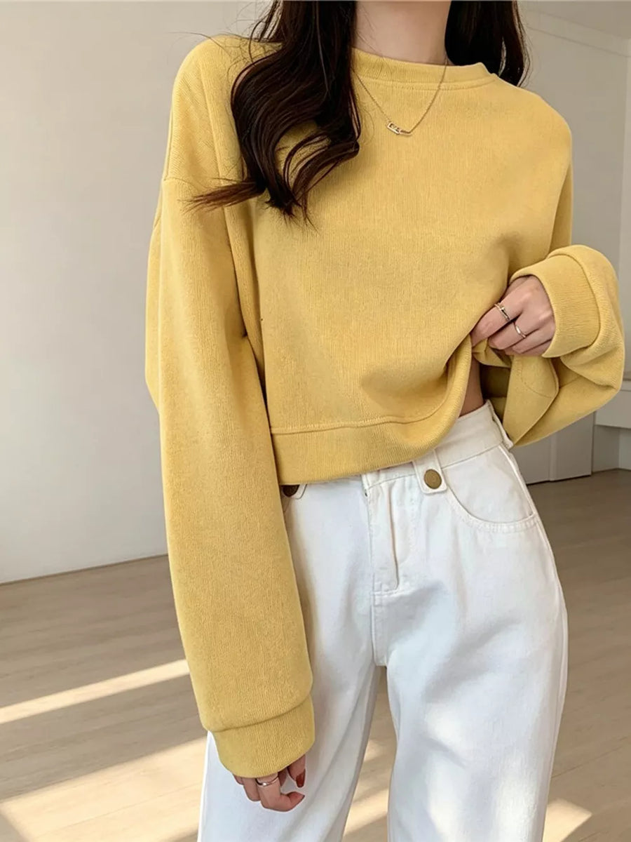 Crew Neck Drop Shoulder Sweatshirt, view 12