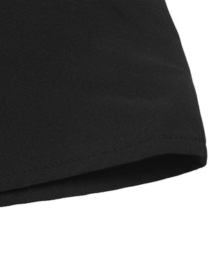 Square Neck Sheer Sleeve Maxi Dress in black