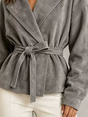 modern jacket in Apricot with notch lapel