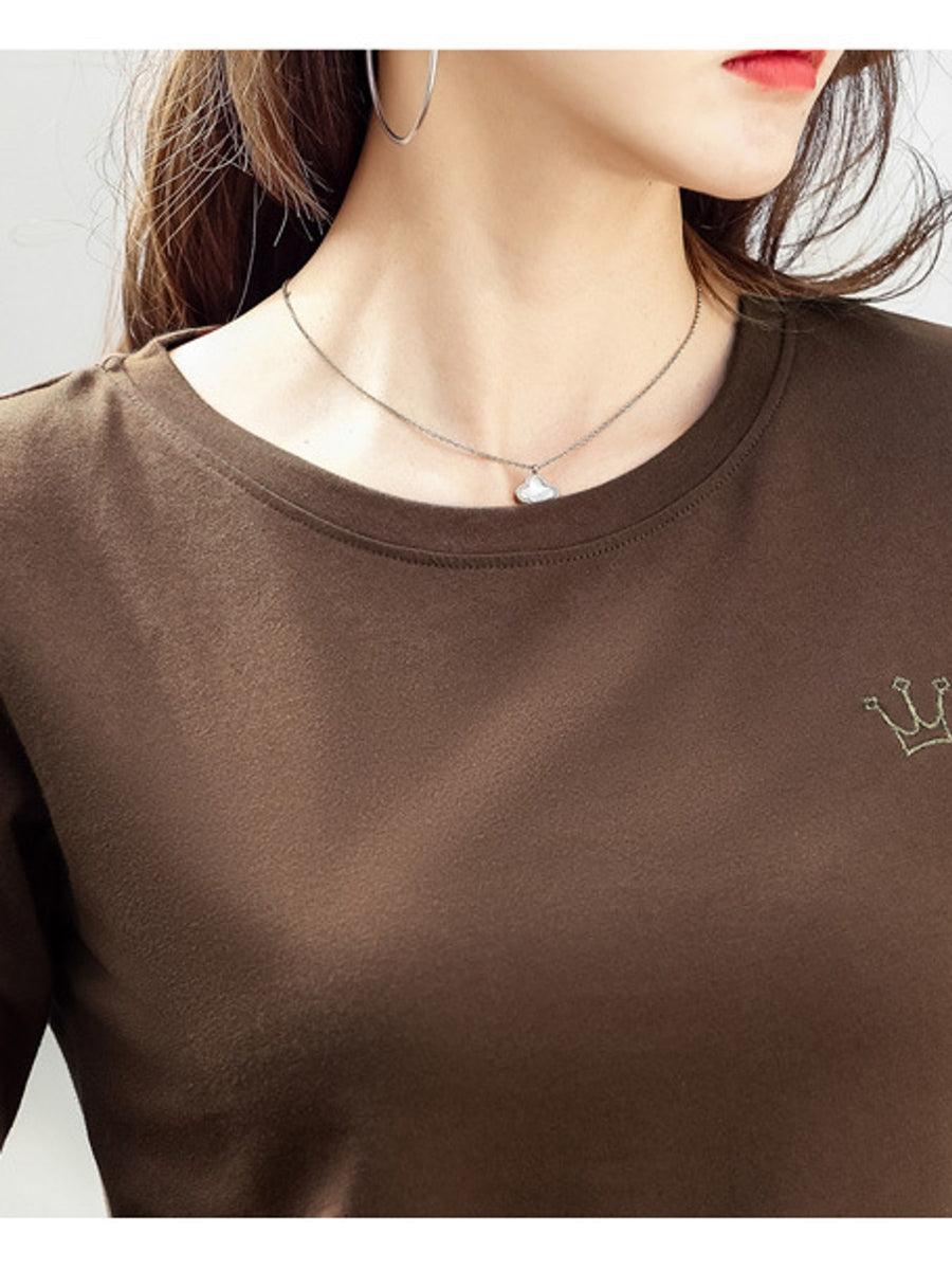 Taro Purple t-shirt with hip-length and pullover