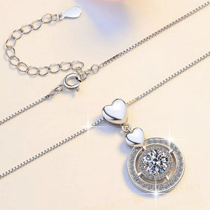 925 sterling silver,Moissanite Care instructions: Avoid wearing during exercise, necklace in clear with straight silhouette
