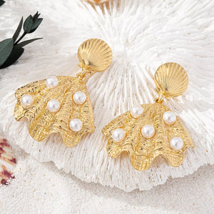 Synthetic Pearl,18K Gold-Plated,Alloy Care instructions: Avoid wearing during ex earrings in ivory with drop silhouette