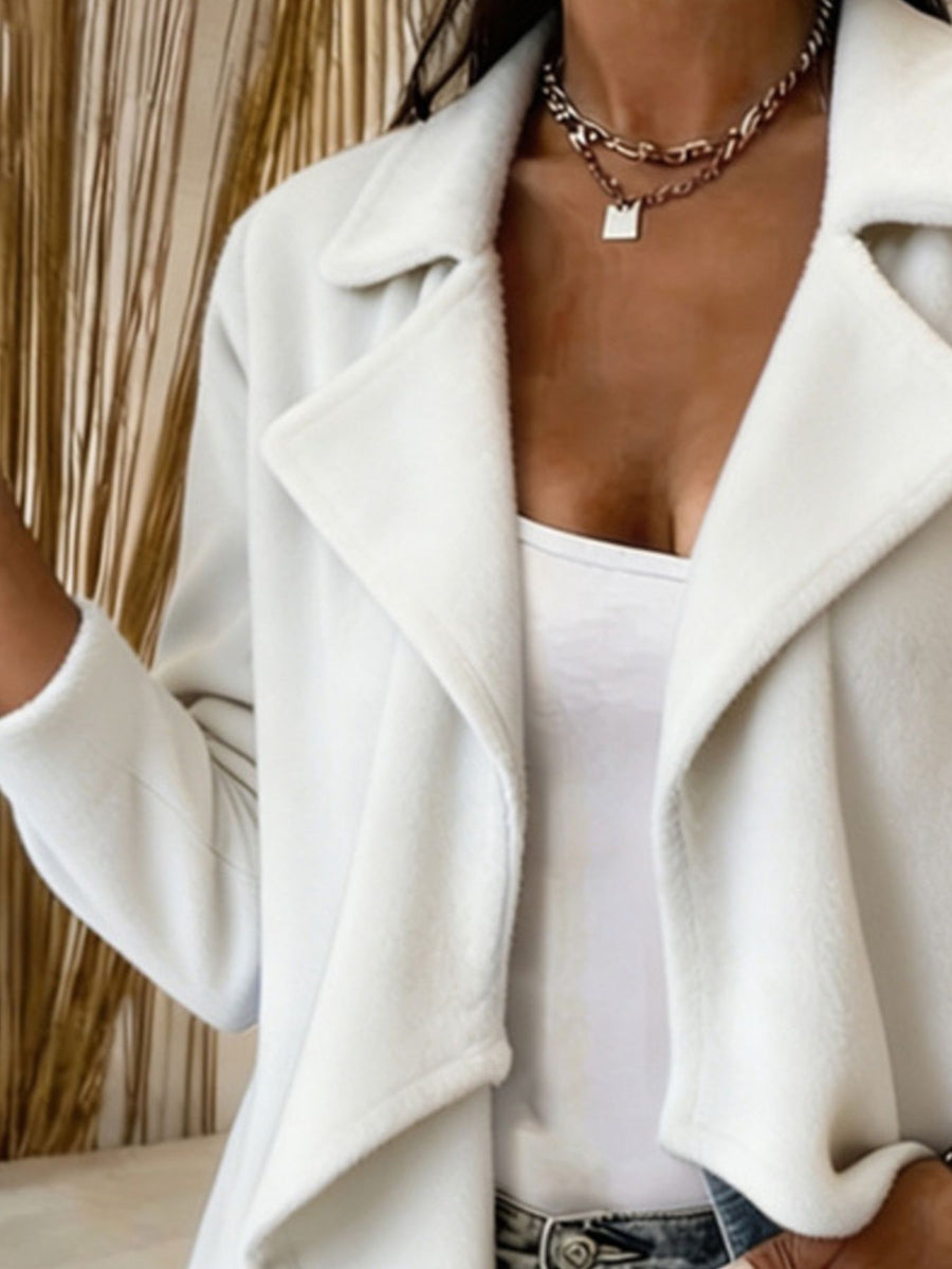 sky blue relaxed cardigan with waterfall