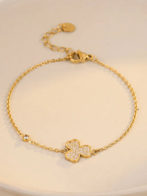 18K Gold-Plated,Stainless Steel,Zircon Care instructions: Avoid wearing during e bracelet in silver with chain silhouette