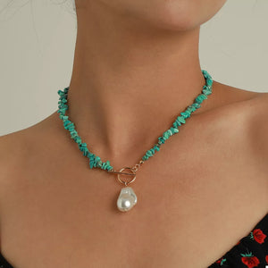ivory necklace featuring irregular beads and irregular