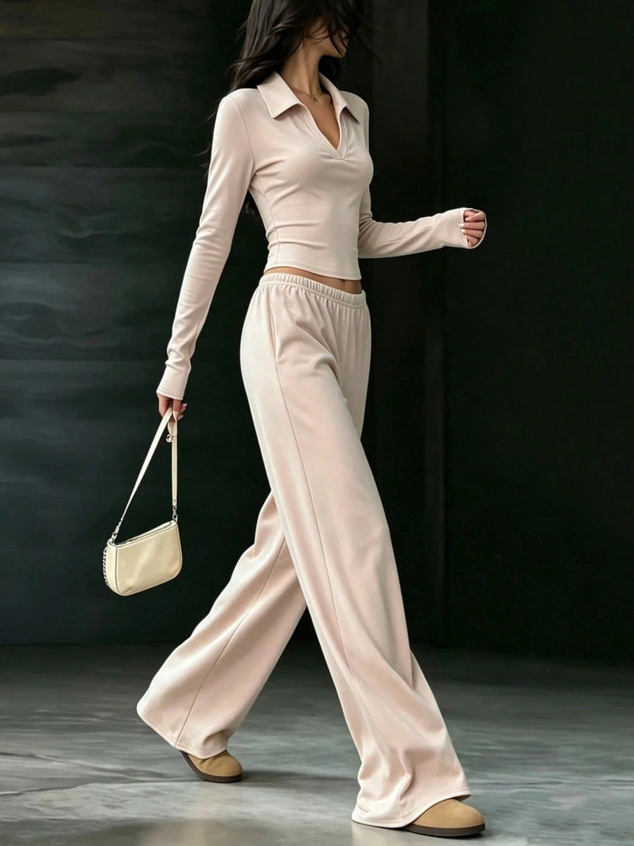 Light Gray matching set with full-length and pullover