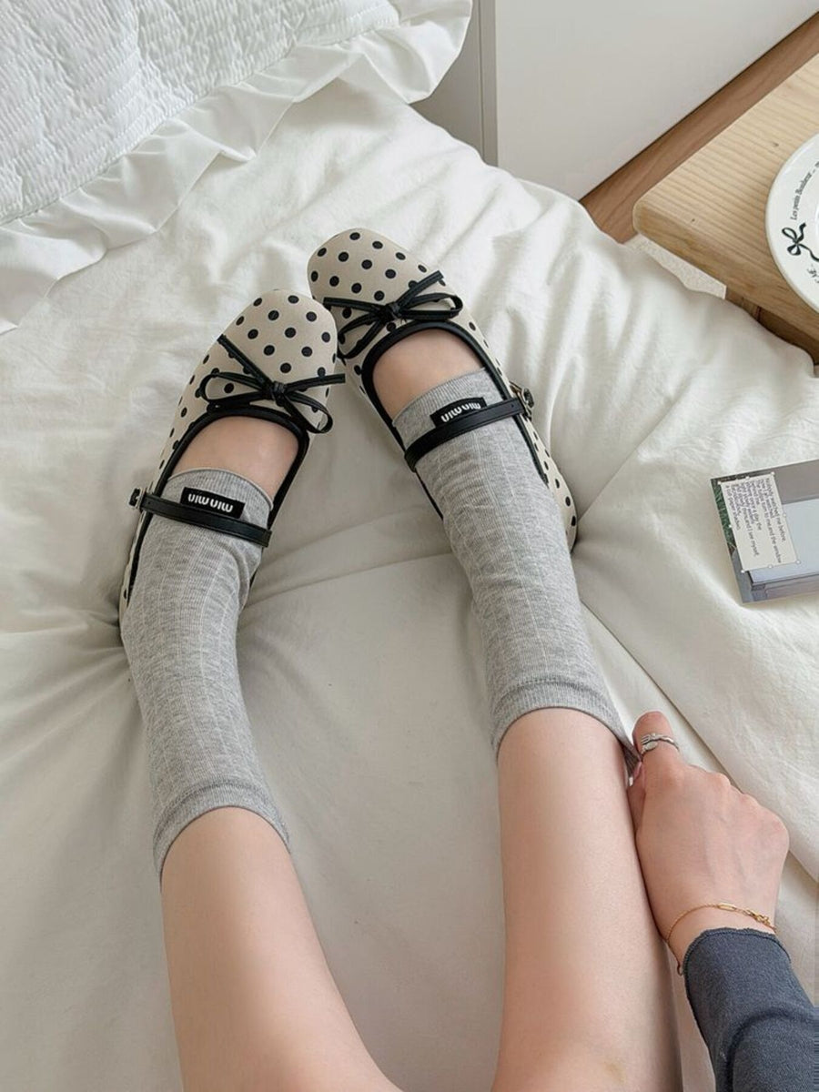 black socks with crew and elastic