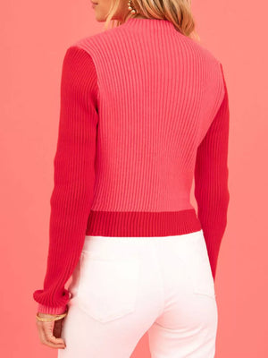 100% polyester Care instructions: Machine wash cold pullover sweater in Black with fitted silhouette