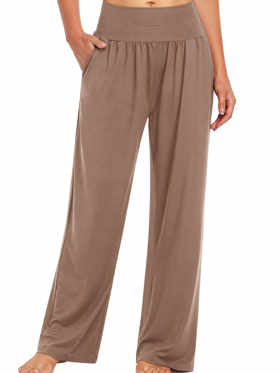 Black wide-leg pants