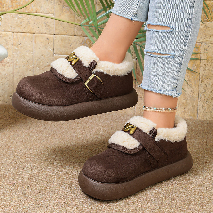 Suede,Fluff,Rubber Imported Size &amp ankle boots in cream with chunky silhouette