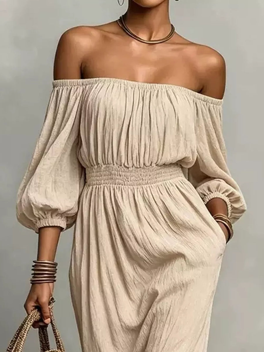 95% polyester, 5% elastane Care instructions: Machine wash cold maxi dress in Orange with relaxed silhouette