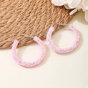 Alloy, Resin, Silver-plated Care instructions: Avoid wearing during exercise, as earrings in Blue with hoop silhouette