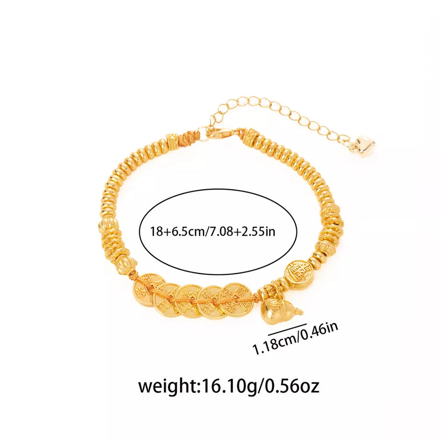 bracelet featuring character print in Gold with 18K Gold-Plated, Zinc alloy Care instructions: Avoid wearing during