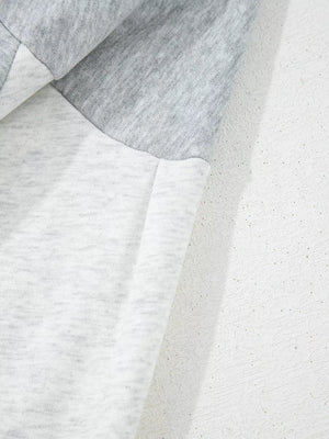 Half Zipper Collared Drop Shoulder Sweatshirt option 8