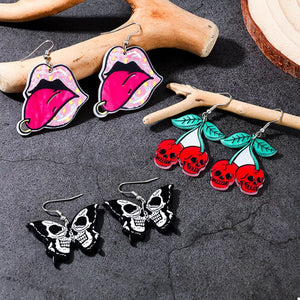 ACCESSORIES in Red with cartoon and dangle