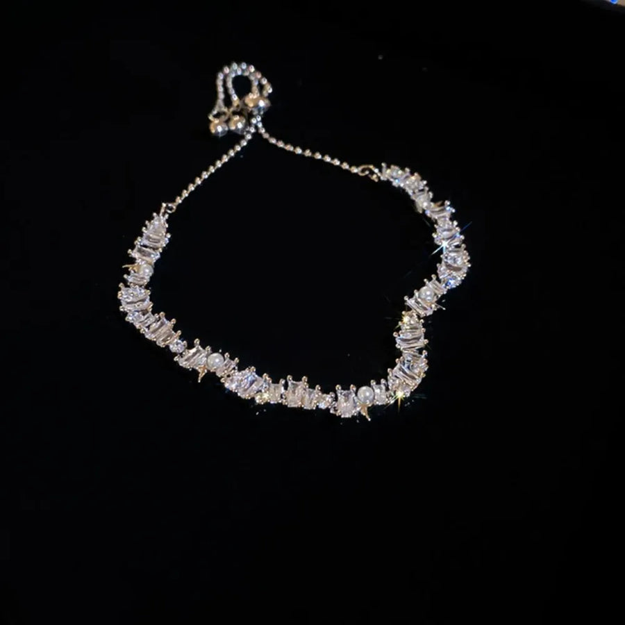 ACCESSORIES in purple with geometric and zircon embellishment