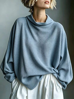 Khaki t-shirt with pullover and waffle