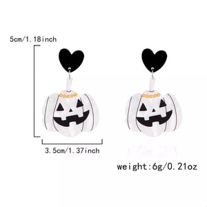 black earrings with 2.4 inches and post-back