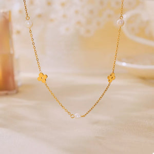 gold necklace with collarbone length and clasp