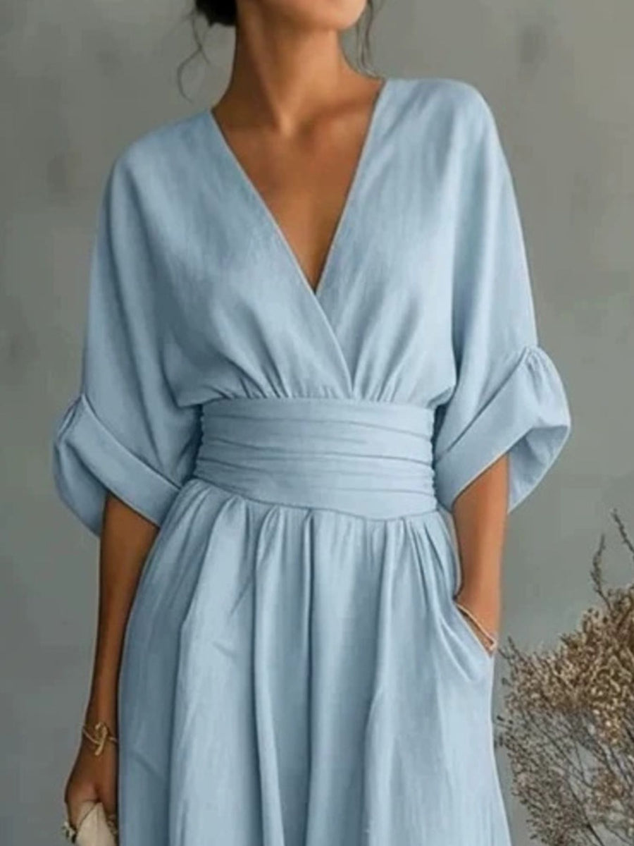 100% polyester Care instructions: Machine wash cold jumpsuit in Beige with relaxed silhouette